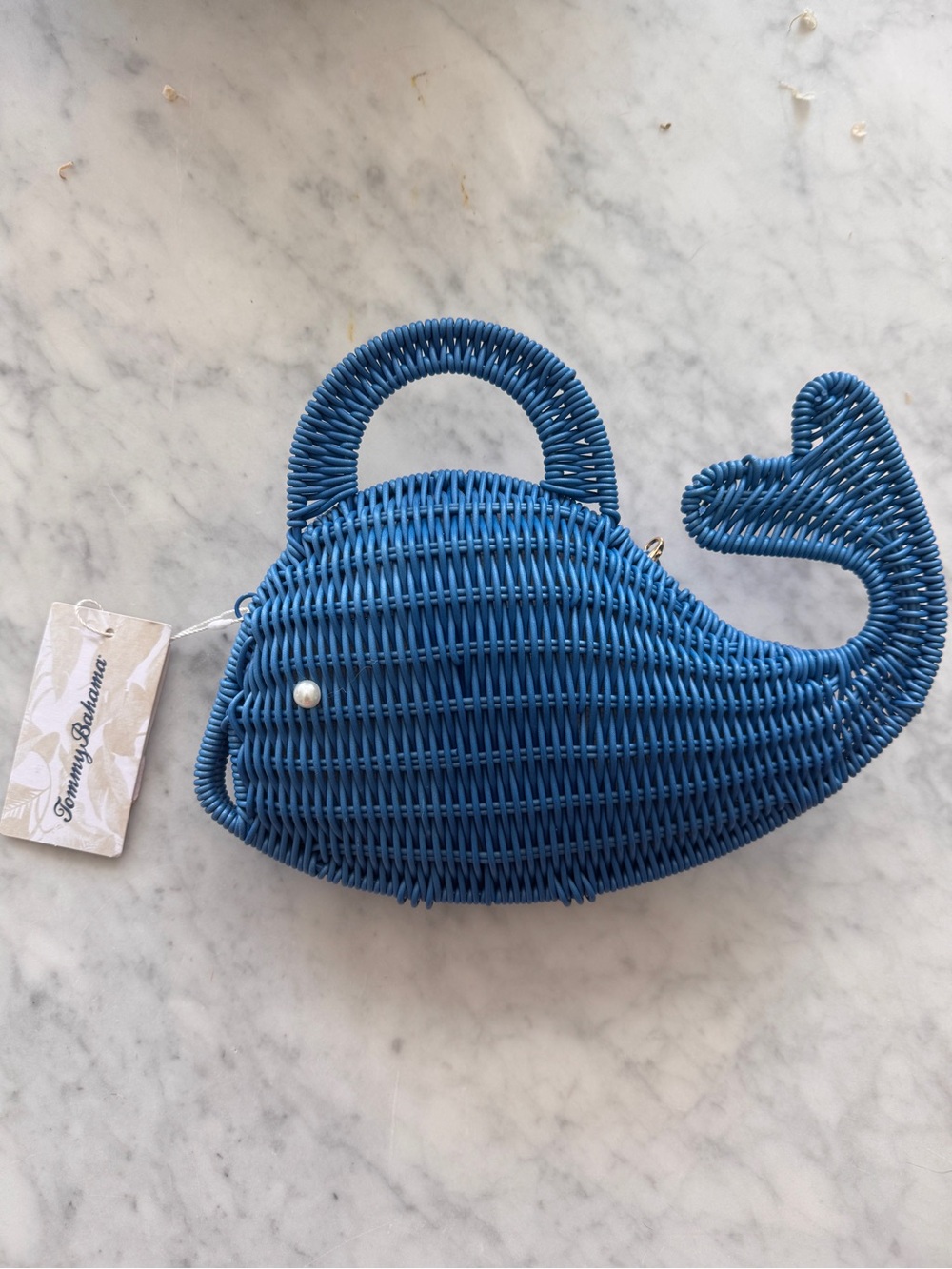 Tommy Bahama Blue Woven Whale Crossbody Bag NWT!